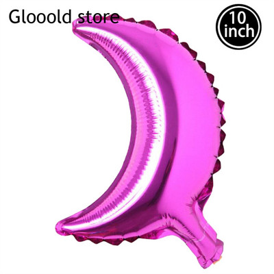 10db 10 hüvelykes Hold alumínium fólia babazuhany léggömbök Happy Eid mubarak Party Esküvő Valentin-napi szerelmes dekoráció