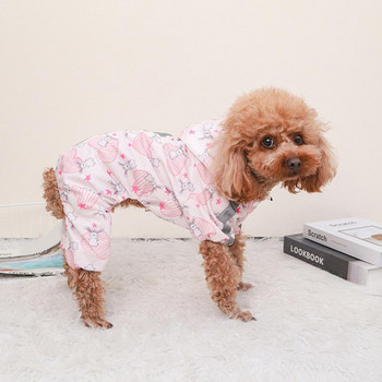 Αδιάβροχο σκύλου Αδιάβροχη αντανακλαστική λωρίδα ελαστική ταινία Ρυθμιζόμενη αδιάβροχη τέσσερα πόδια αναπνεύσιμα ρούχα για κατοικίδια Αξεσουάρ για σκύλους