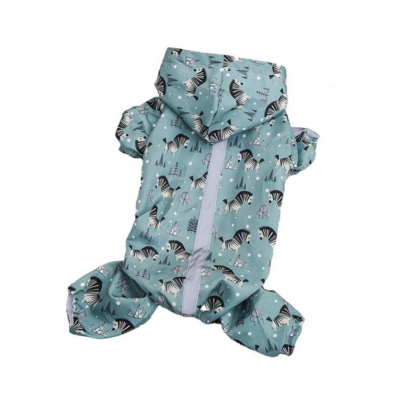 Kutya esőkabát vízálló fényvisszaverő csík elasztikus szalag, állítható vízálló négy lábra lélegző kisállat ruházat kutyatartozékok