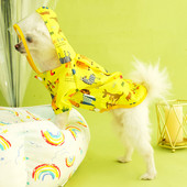 2023. gada vasaras jauns mājdzīvnieku lietusmētelis, jauks, spilgts, ūdensnecaurlaidīgs, vēja necaurlaidīgs lietusmētelis, mazs, vidējs suņu apģērbs, rotaļu pomerānijas mājdzīvnieku apģērbs