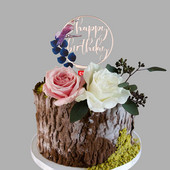 Új színes madár Boldog születésnapi tortafeltétek Arany Rózsa Arany Születésnapi Cupcake Feltétek baba születésnapi tortadíszekhez