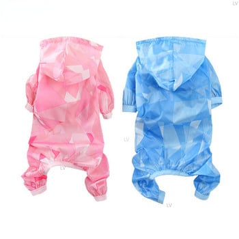 Pet Cat Dog Αδιάβροχο αδιάβροχο Jumpsuit Reflektive Hooded Puppy Dog Rain Coat Μπουφάν εξωτερικού χώρου για ρούχα για μικρό σκύλο Προμήθειες για κατοικίδια