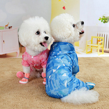 Pet Cat Dog Αδιάβροχο αδιάβροχο Jumpsuit Reflektive Hooded Puppy Dog Rain Coat Μπουφάν εξωτερικού χώρου για ρούχα για μικρό σκύλο Προμήθειες για κατοικίδια