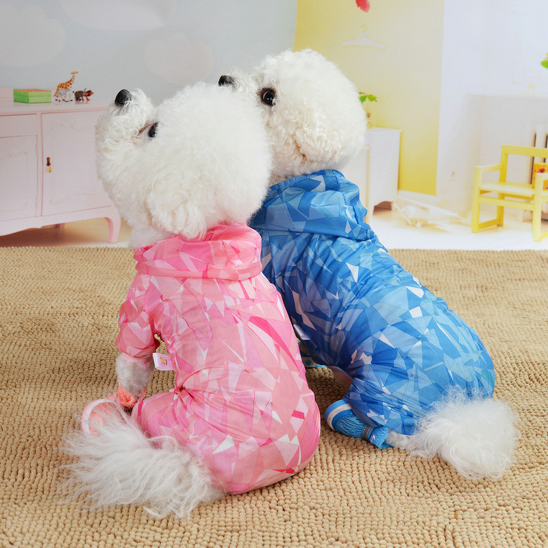 Pet Cat Dog veekindel vihmamantel Jumpsuit helkur kapuutsiga kutsika koera vihmamantel õues riided jakk väikestele koertele lemmikloomatarbed