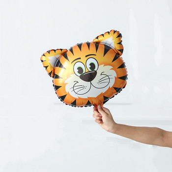 1 Σετ Ζούγκλα Animal Monkey Lion Tiger Foil Balloons 32 ιντσών Αριθμός Globos Safari Wild One Kids Birthday Party Birthday Baby Shower Decor