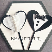 2 vnt./komplektas nuotakos jaunikis Meilės torto puošmena vestuvinis keksiukas vestuvių ir vakarėlių dekoravimas