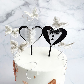 2 бр./компл. булка младоженец Love cake topper wedding cupcake topper сватбена и парти декорация