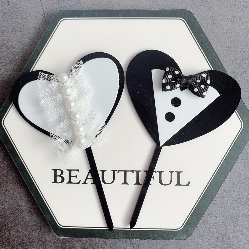 2 vnt./komplektas nuotakos jaunikis Meilės torto puošmena vestuvinis keksiukas vestuvių ir vakarėlių dekoravimas