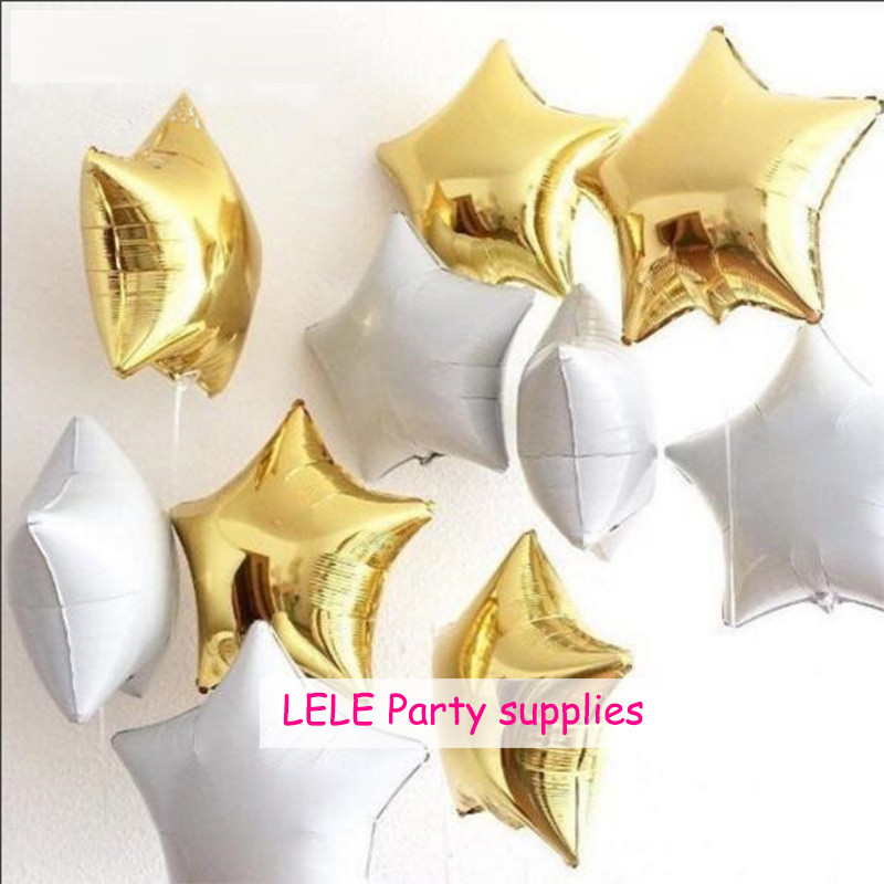 Baloane din folie cu heliu, stea lunii, nuntă, petrecere de naștere, globuri pentru adulți, alb, auriu, DIY, pentru baby shower, jucării pentru copii, decorațiuni pentru anul nou