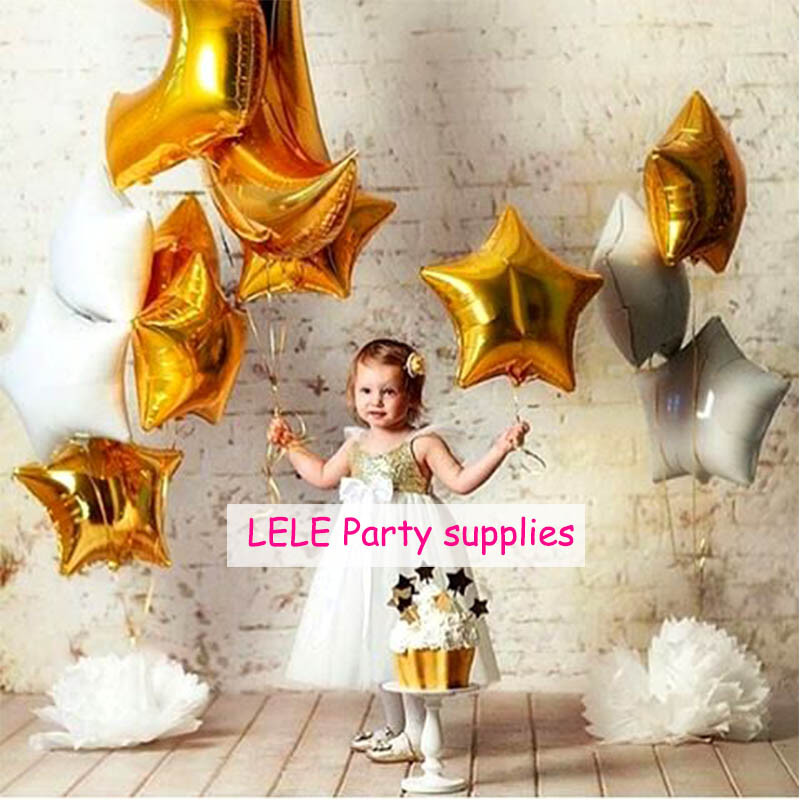 Baloane din folie cu heliu, stea lunii, nuntă, petrecere de naștere, globuri pentru adulți, alb, auriu, DIY, pentru baby shower, jucării pentru copii, decorațiuni pentru anul nou
