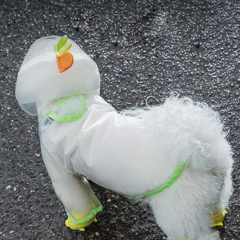 Αδιάβροχο σκύλου Ρυθμιζόμενο αδιάβροχο μπουφάν για σκύλους 1 τμχ Clear Hooded αδιάβροχο αδιάβροχο σκύλου με χαριτωμένα αξεσουάρ για κατοικίδια με σχέδιο δεινοσαύρων