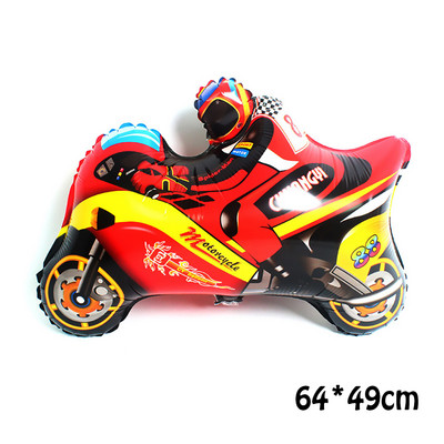 Multifilmi võidusõiduautode sünnipäevatarbed Võidusõidu mootorratta õhupalliga kiiver õhupalliga motokrossi võidusõidupeo mustrirattapeo kaunistusmänguasi