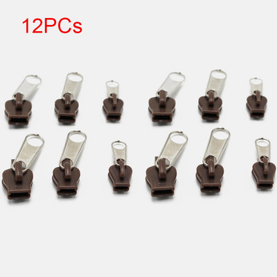 Naujas 12 vnt / rinkinys momentinis užtrauktuko slankiklis Universalus lengvai taisomas užtrauktuko komplektas, keičiantis medžiagai siuvimo užtrauktukas, skirtas rūbams rankinėms