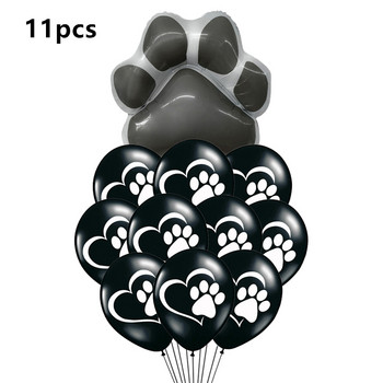Ροζ Μαύρο Let\'s Pawty Foil Ballons Σκύλος Γάτα Ζώα Pet Paws Μπαλόνια λάτεξ Χρόνια Πολλά Διακόσμηση Baby Shower Παιδικό παιχνίδι