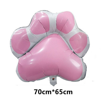Rožinė Juoda „Let's Pawty“ folijos balionai šunų kačių gyvūnai augintinių letenėlės latekso balionai su gimtadieniu kūdikių dušo dekoracija vaikams žaislas
