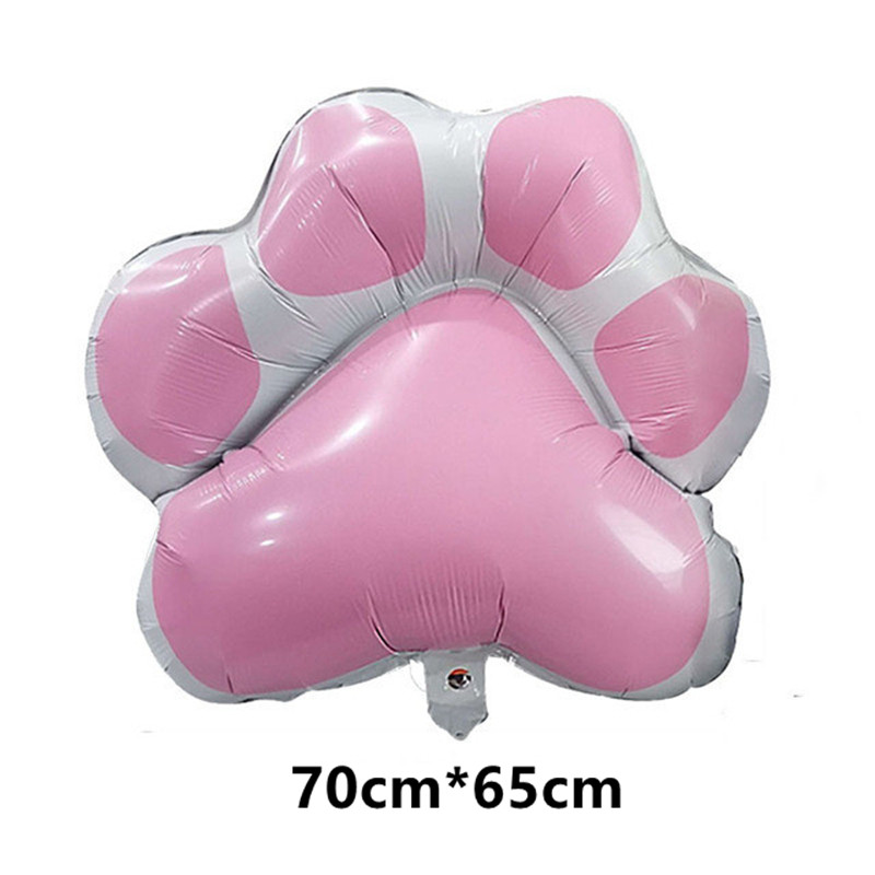 Rožinė Juoda „Let's Pawty“ folijos balionai šunų kačių gyvūnai augintinių letenėlės latekso balionai su gimtadieniu kūdikių dušo dekoracija vaikams žaislas