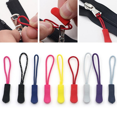 10pcs Bag Accessories Zipper Puller End Fit Rope Tag Fixer Zip Cord Tab Replacement Clip Broken Buckle Travel Bag Suitcase Tent
