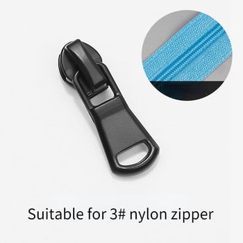 5 ΤΕΜ. 3#/5# φερμουάρ συρόμενα φερμουάρ Auto Lock Metal Matte Black Zipper Sliders for Metal/Nylon/Resin φερμουάρ Είδη ραπτικής DIY