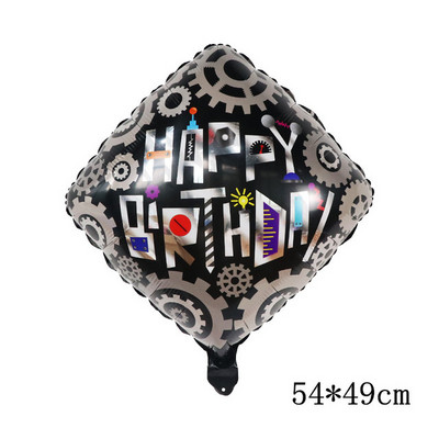 Juodasis animacinis filmas Pioneer Roboto galvos folija helio balionų rinkinys 30 colių oro gaubtai Vaikų gimtadienio dekoracijos Vaikų žaislai