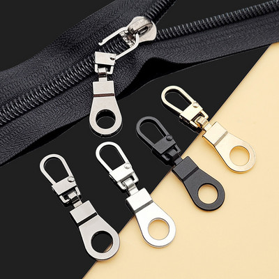 5Pc Universal Replacement Detachable Metal Zipper Pullers for Zipper Sliders Head Zippers Repair Kits Zipper Pull Tab DIY Sewing