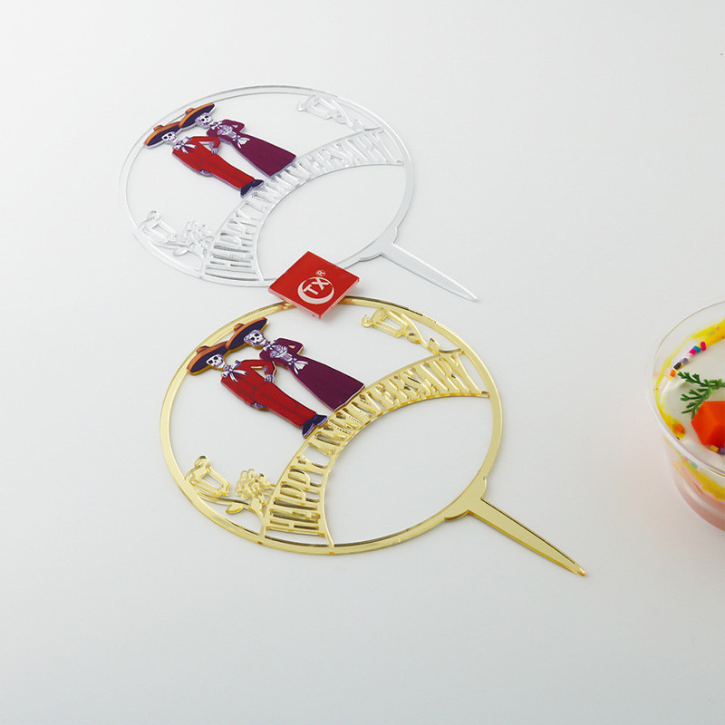 Menyasszony és vőlegény esküvői évfordulós tortadíszítő akril színű jubileumi tortafeltétje esküvői évfordulóra