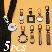 5 db levehető fém cipzár csúszka húzófül cipzár javító készlet cipzár rögzítő ruhatáska bőrönd hátizsák barkács kézműves cipzár fej