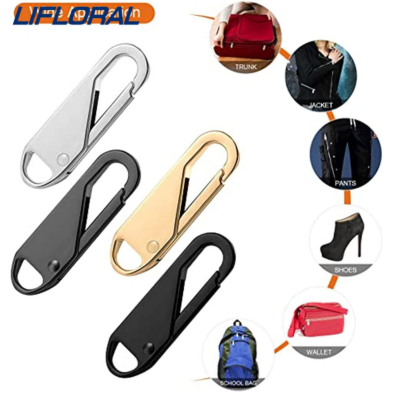 Cipzárhúzó csere, 8 db Levehető cipzár húzófülek poggyászhoz Ruházat Dzsekik Hátizsákok Csizmák Erszénykabát