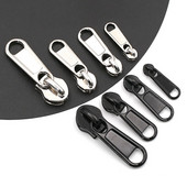 8db 4 méretű fém cipzárhúzó Univerzális kétoldalas nylon cipzárhúzó csere ruhákhoz poggyász szúnyogháló javítás