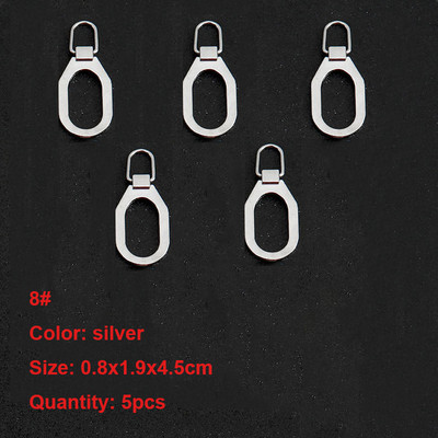 5 db cipzár húzó csere levehető fém cipzár húzófül Univerzális cipzár fogó cipzár csúszkák hátizsákokhoz kabátok cipők