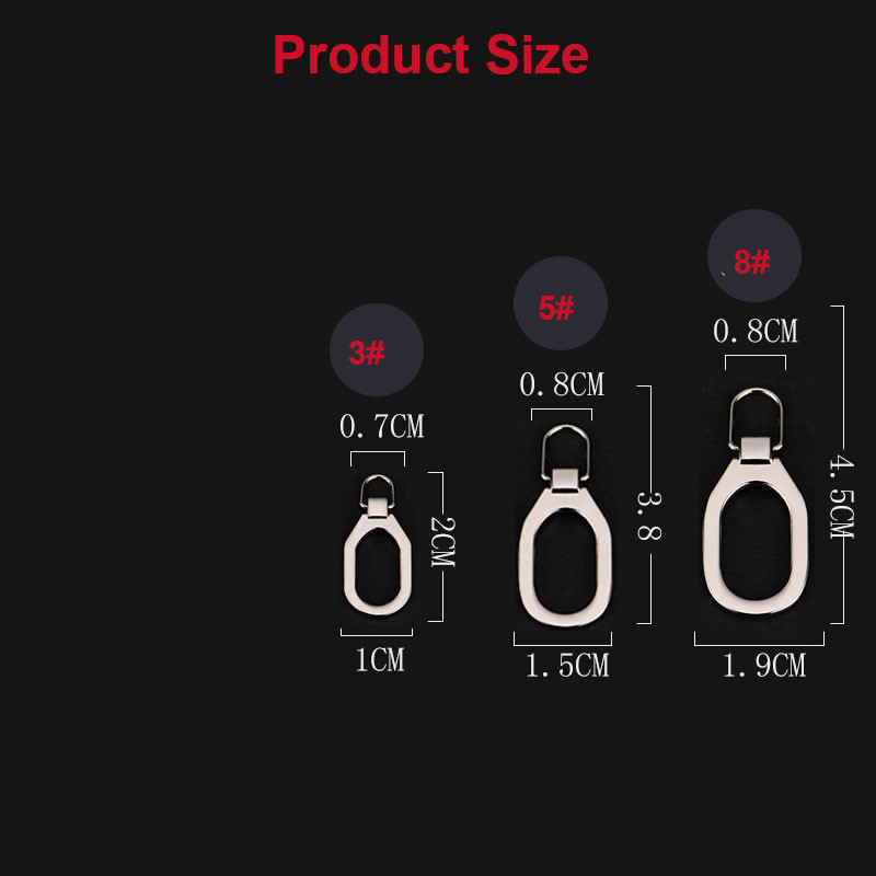 5 db cipzár húzó csere levehető fém cipzár húzófül Univerzális cipzár fogó cipzár csúszkák hátizsákokhoz kabátok cipők