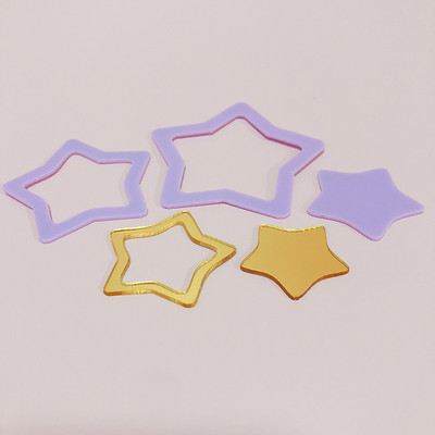 5 buc Ins New Wedding Acrilic Cake Topper Cute Star La mulți ani Cupcake Topper pentru petrecerea de aniversare Decoratiuni pentru tort Baby Shower