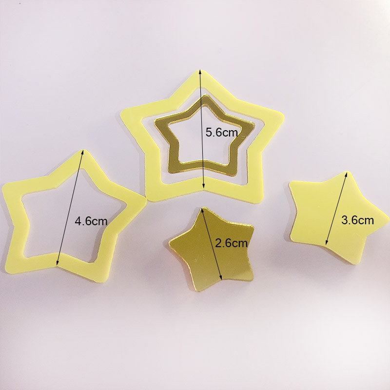 5 buc Ins New Wedding Acrilic Cake Topper Cute Star La mulți ani Cupcake Topper pentru petrecerea de aniversare Decoratiuni pentru tort Baby Shower