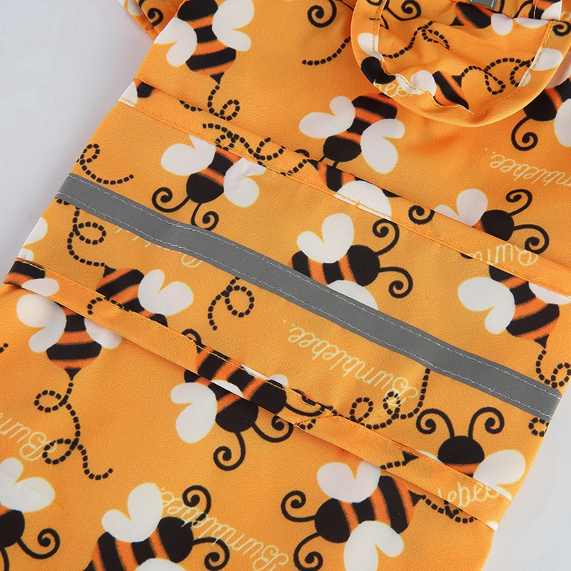 Mājdzīvnieku suns Ūdensnecaurlaidīgs lietusmētelis Maziem Lieliem Suņiem Atstarojošs Lietus Mētelis Pīļu apdruka Jaka Suns Āra Apģērbs Elpojošs Kucēnu Apģērbs