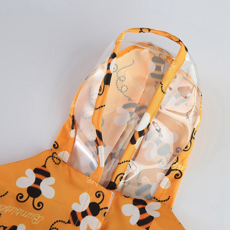 Mājdzīvnieku suns Ūdensnecaurlaidīgs lietusmētelis Maziem Lieliem Suņiem Atstarojošs Lietus Mētelis Pīļu apdruka Jaka Suns Āra Apģērbs Elpojošs Kucēnu Apģērbs