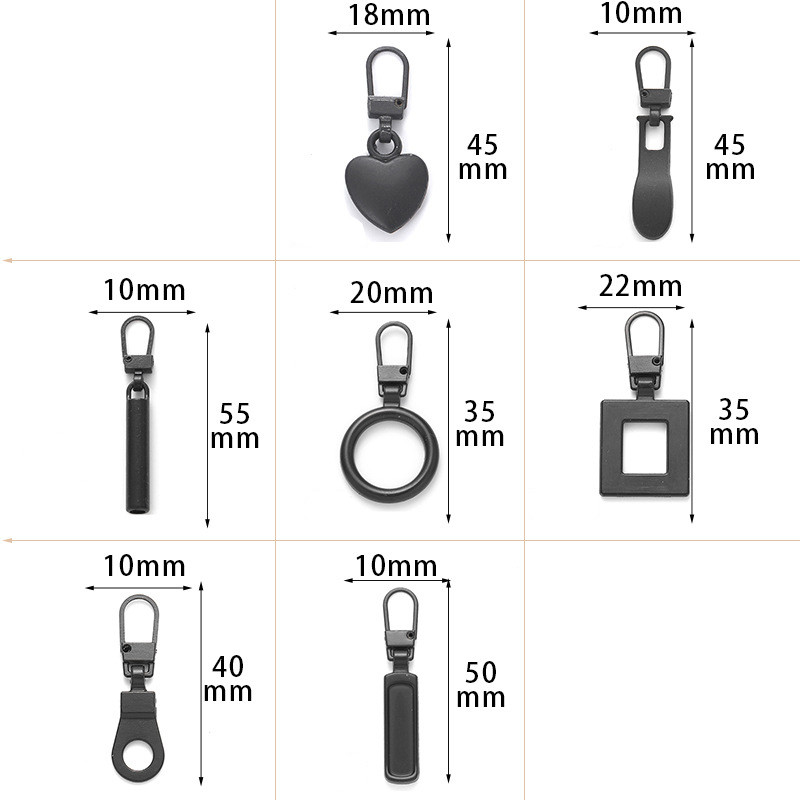 5GAB Zvaigznes formas šūšanas rāvējslēdzēji Izvilkšanas galviņa noņemama metāla rāvējslēdzēja slīdņa remonta komplekti somām Mugursomas mētelis rāvējslēdzēja vilkšanas cilne