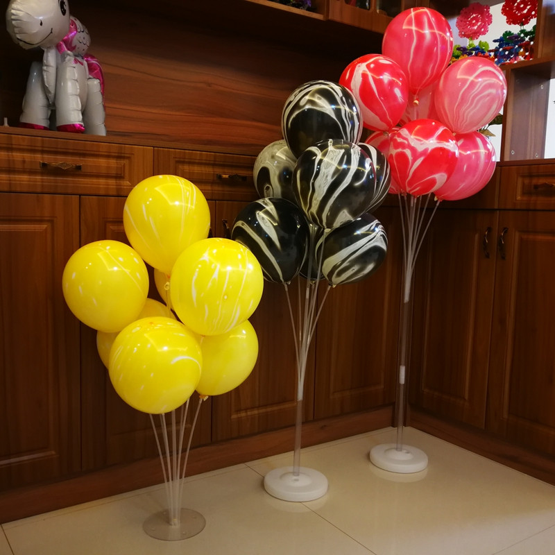 5/10 gab. 12 collu marmora ahāts apaļš lateksa balons mākonis melns rozā hēlija balons bērnu dzimšanas dienas svinībām kāzu dekoru piederumi