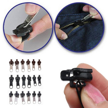 6/12 τμχ Universal Instant Zippers Sliders Pull Fix Zipper Repair Kit Αντικατάσταση Teeth Rescue Design Zippers Sewing Repair Kit