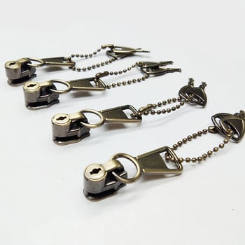 5# Nylon Coil Zipper Key Lock Κλείδωμα συρόμενου φερμουάρ Κεφαλή έλξης φερμουάρ DIY Αντικατάσταση αξεσουάρ Υλικά