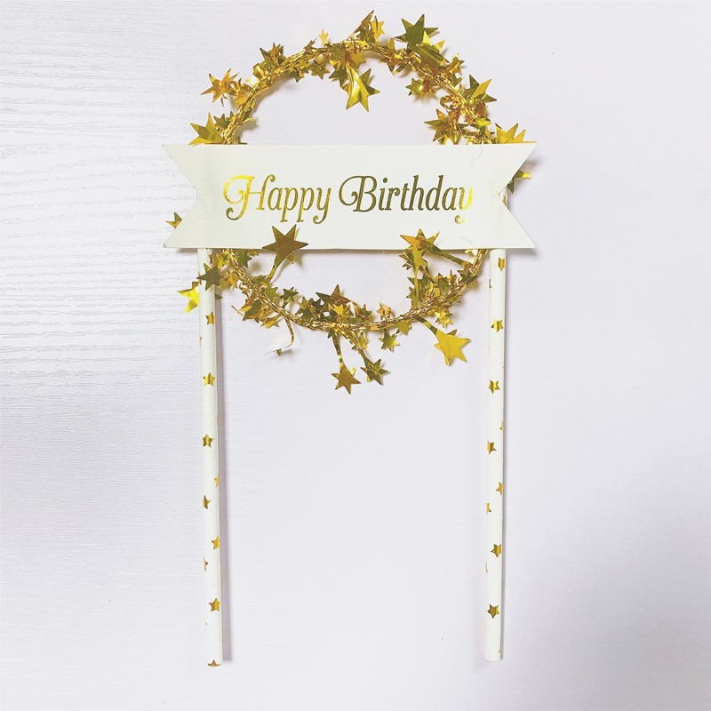 Oriģināls Lion Acrylic Happy Birthday Cake Topper Gold Animal Birthday Cupcake Topper dekors bērniem dzimšanas dienas svinību kūkas piederumi