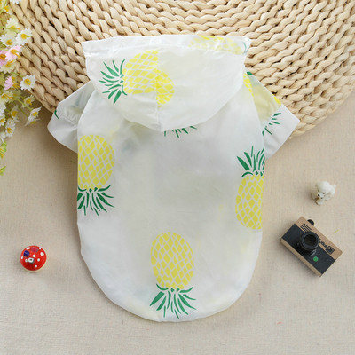 Kutya Esőkabát Napálló Ruházat Nyári Napvédő Kapucs Kis kutya Ruhák Nyomtatott Poncsó Kis Közepes Háziállatok Kiskutya macska