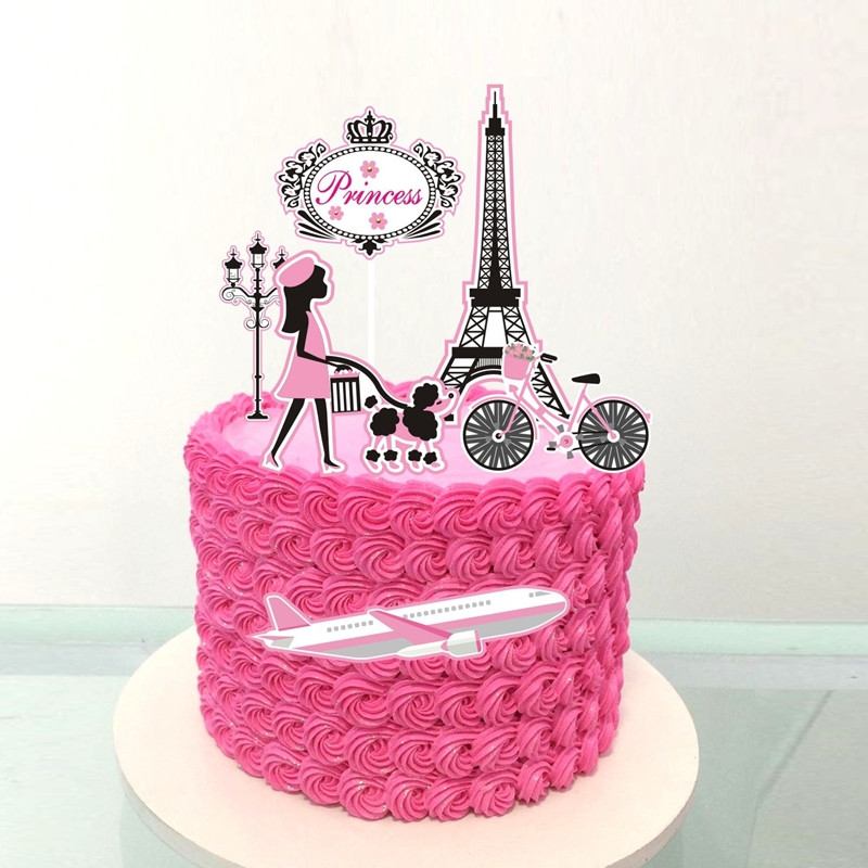 ins Happy Birthday Cake Topper meitenei augstpapēžu kurpes Lūpu krāsa Cupcake toppers kāzu dzimšanas dienas ballītei Deserts Dekorācija Kūkas dāvana
