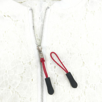 Πολύχρωμο καουτσούκ σιλικόνης φερμουάρ Pull Ropes Zip Puller Fastener Backpack Bagage 10Pcs For DIY Clothing Accessories