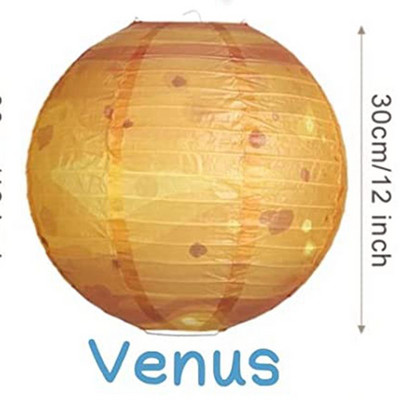 Aštuonios planetos kosmoso popieriniai žibintai Kabantys saulės sistemos planetos vaikams Galaxy Žvaigždėta tema Gimtadienio vakarėlio puošmena berniukas