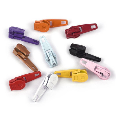 10 db 3# Nylon tekercs automatikus zár cipzár lehúzó barkács varróeszköz cipzár csúszka 16 színű cipzár csúszka szabó varrás kiegészítőkhöz