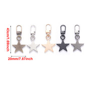 5 TK Õmblustõmblukud Tõmbur Star Südamekujuline Eemaldatav Metallist tõmblukuga liuguri paranduskomplektid kottide jaoks Seljakoti mantli tõmbluku tõmbevaheleht