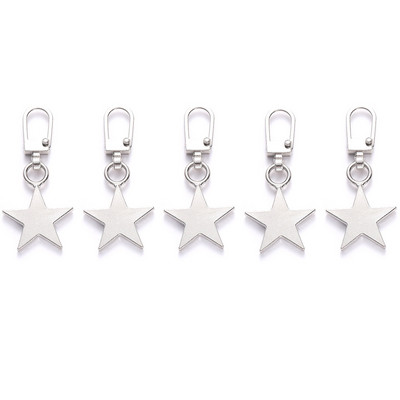 5 TK Õmblustõmblukud Tõmbur Star Südamekujuline Eemaldatav Metallist tõmblukuga liuguri paranduskomplektid kottide jaoks Seljakoti mantli tõmbluku tõmbevaheleht