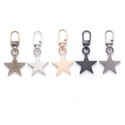 5 TK Õmblustõmblukud Tõmbur Star Südamekujuline Eemaldatav Metallist tõmblukuga liuguri paranduskomplektid kottide jaoks Seljakoti mantli tõmbluku tõmbevaheleht