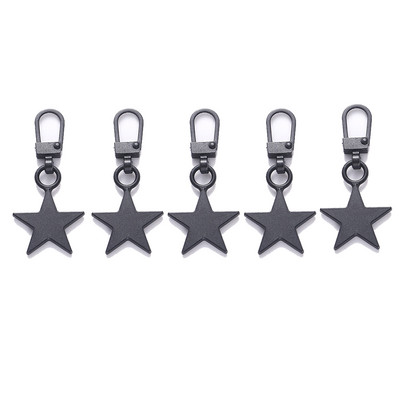 5 TK Õmblustõmblukud Tõmbur Star Südamekujuline Eemaldatav Metallist tõmblukuga liuguri paranduskomplektid kottide jaoks Seljakoti mantli tõmbluku tõmbevaheleht