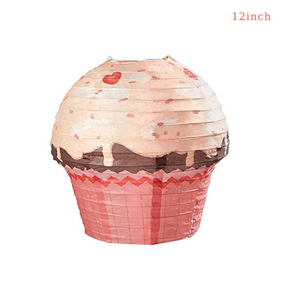 Tortapapír lámpások 1. Boldog születésnapi parti dekoráció gyerekeknek 3D díszek csésze torta fagylalt medál gyermek zuhany