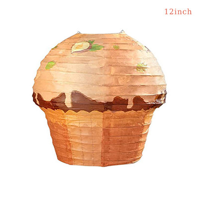 Tortapapír lámpások 1. Boldog születésnapi parti dekoráció gyerekeknek 3D díszek csésze torta fagylalt medál gyermek zuhany